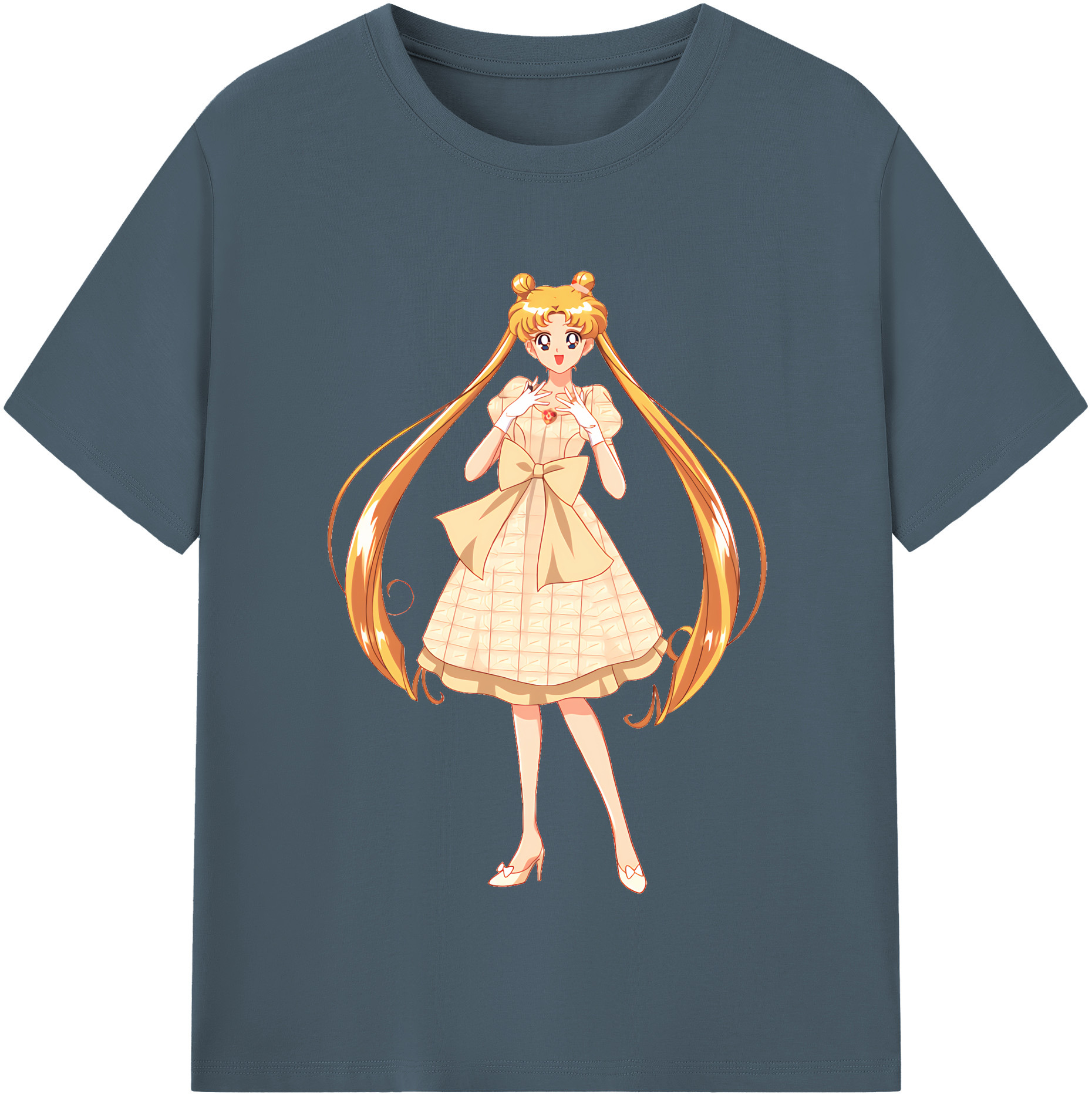 （画像用） 美少女戦士セーラームーン 愛野 美奈子 あいの みなこ Sailor Moon Aino Minako 綿100％半袖Tシャツ（フロントプリント）